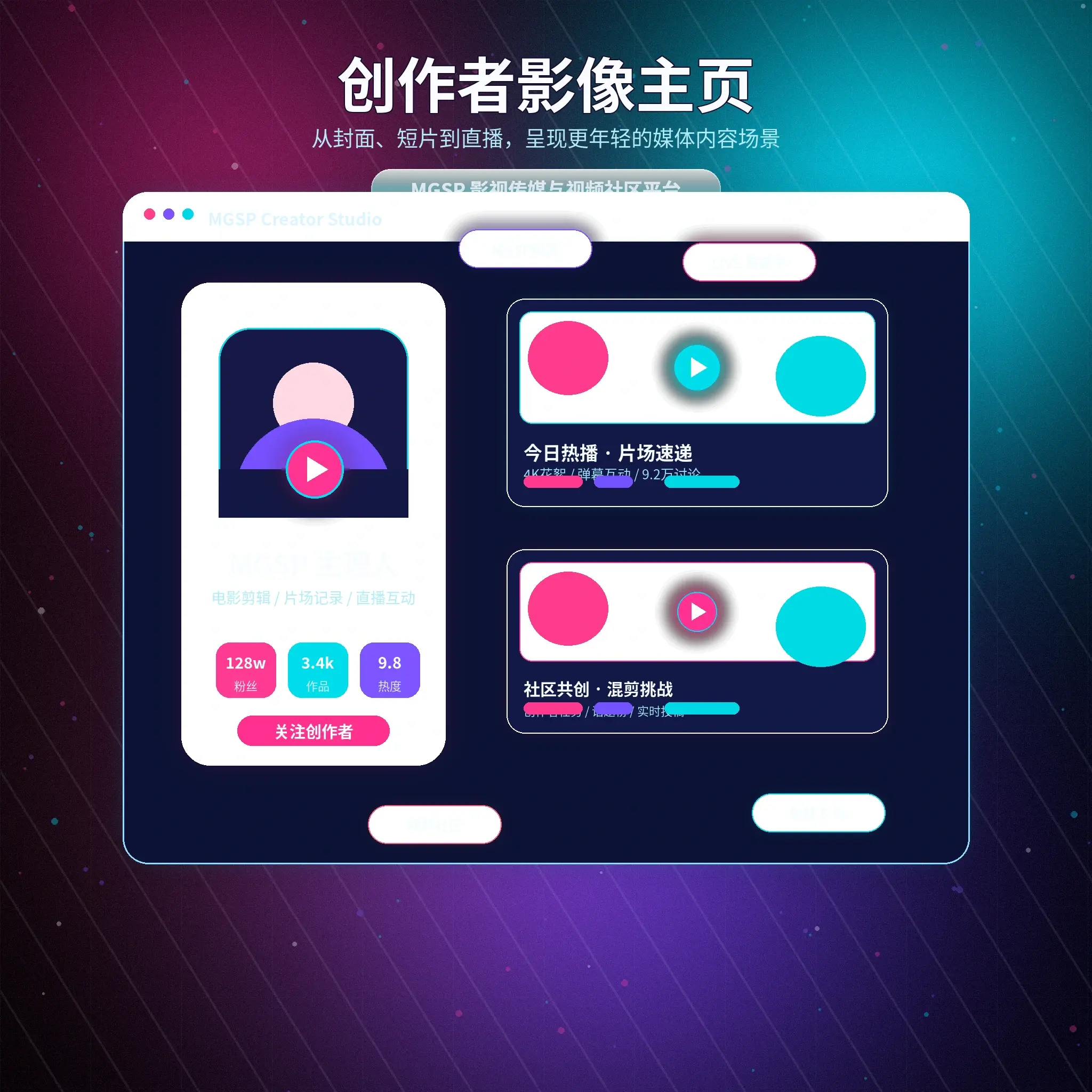 蘑菇视频创作者动态内容